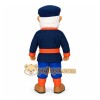 Navy Orange Bearded Old Man Mascot Costume Navy Orange Bearded Old Man Mascot Costume
