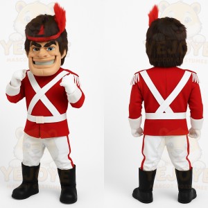 Red White Marching Band Soldier Mascot Costume