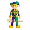 Green Purple Yellow Jester Mascot Costume Green Purple Yellow Jester Mascot Costume