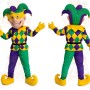 Green Purple Yellow Jester Mascot Costume