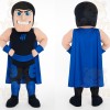 Black Blue Superhero Man Mascot Costume