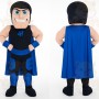 Black Blue Superhero Man Mascot Costume