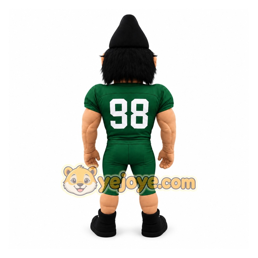 Green Black Football Player Mascot Costume