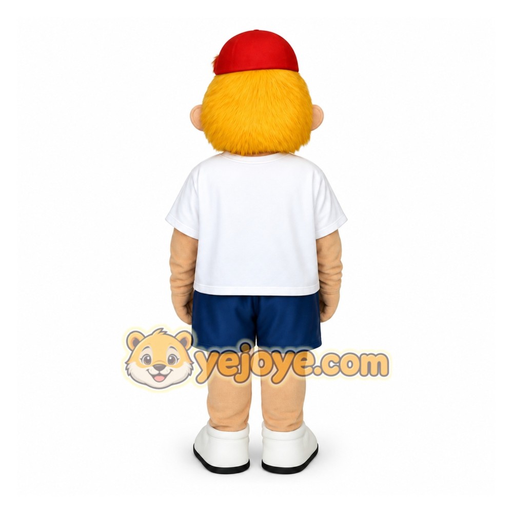 Blonde Boy Red White Navy Mascot Costume Blonde Boy Red White Navy Mascot Costume