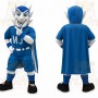 Blue White Caped Devil Mascot Costume