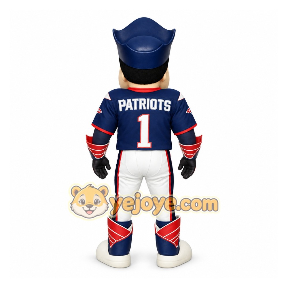 Navy Red White Patriot Man Mascot Costume Navy Red White Patriot Man Mascot Costume
