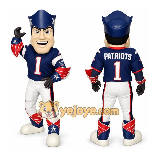 Navy Red White Patriot Man Mascot Costume