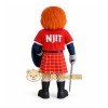 Red Orange Highlander Warrior Mascot Costume Red Orange Highlander Warrior Mascot Costume