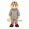 Gray Yellow Construction Worker Mascot Costume Gray Yellow Construction Worker Mascot Costume