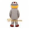 Gray Yellow Construction Worker Mascot Costume Gray Yellow Construction Worker Mascot Costume