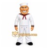 White Burgundy Sailor Man Mascot Costume White Burgundy Sailor Man Mascot Costume