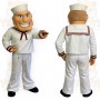 White Burgundy Sailor Man Mascot Costume