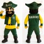Green Yellow Pirate Mascot Costume