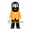 Yellow Black Bearded Man Mascot Costume Yellow Black Bearded Man Mascot Costume