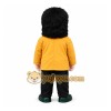Yellow Black Bearded Man Mascot Costume Yellow Black Bearded Man Mascot Costume