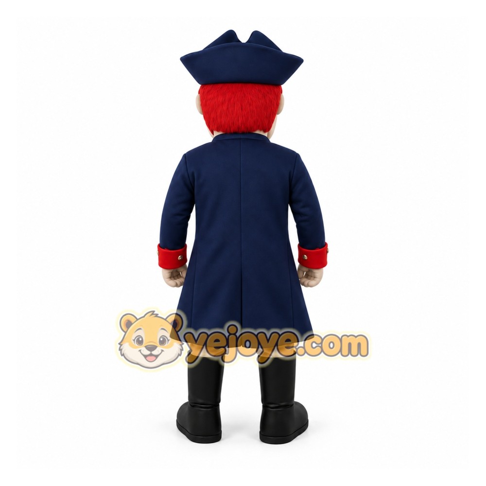 Navy Red Pirate Mascot Costume Navy Red Pirate Mascot Costume