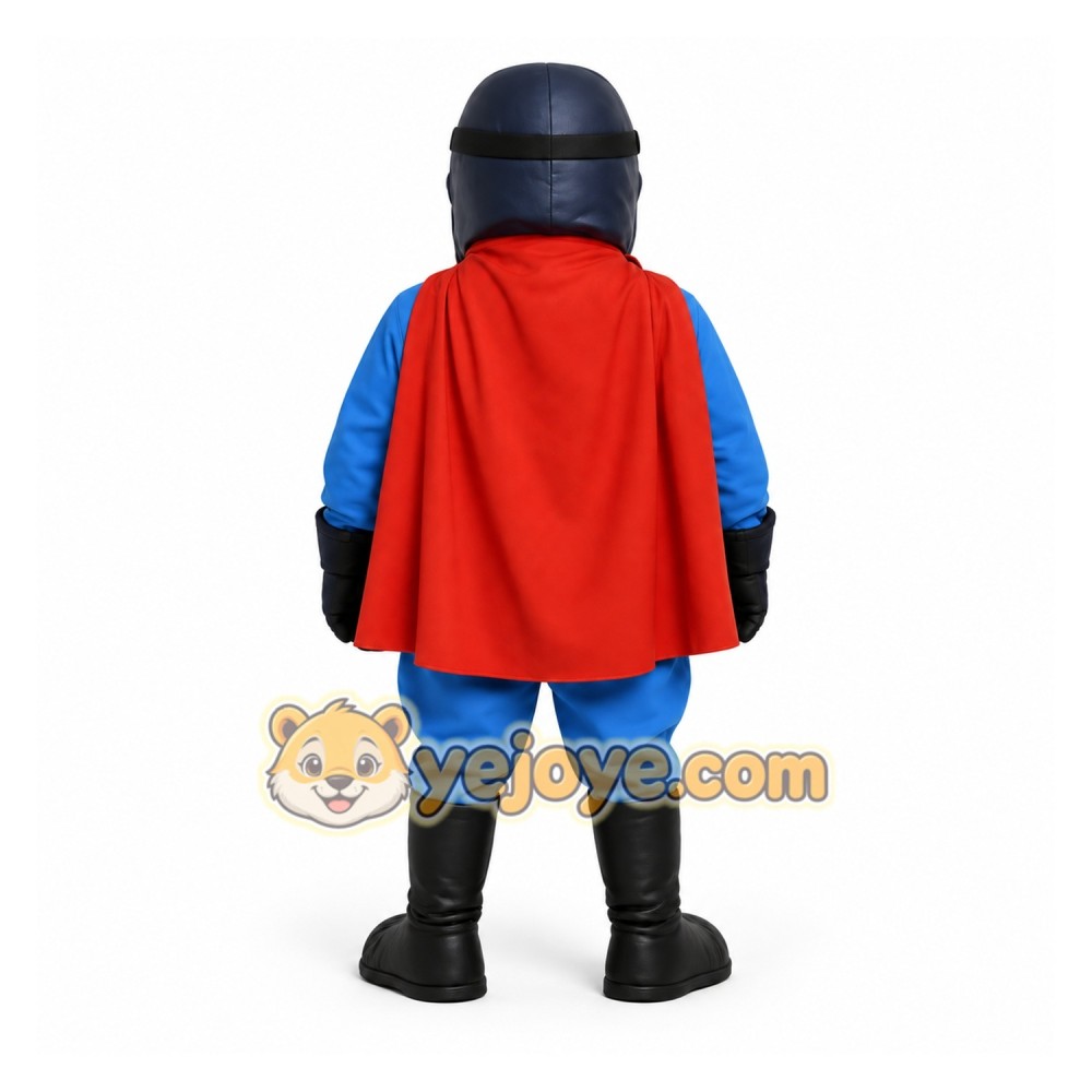 Blue Red Superhero Aviator Mascot Costume