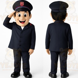 Navy Blue Police Officer Mascot Costume