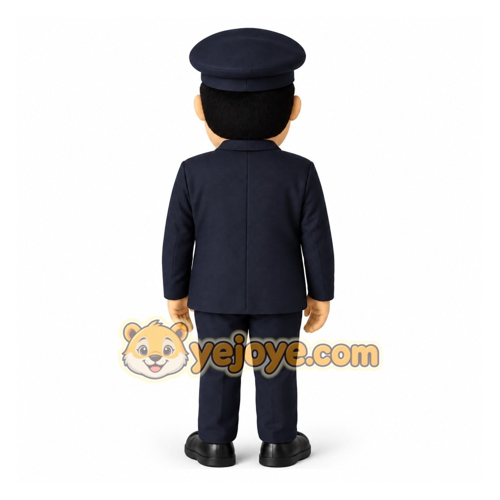 Navy Blue Police Officer Mascot Costume Navy Blue Police Officer Mascot Costume