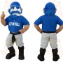 Blue White Pirate Mascot Costume