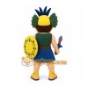 Yellow Green Aztec Warrior Mascot Costume Yellow Green Aztec Warrior Mascot Costume