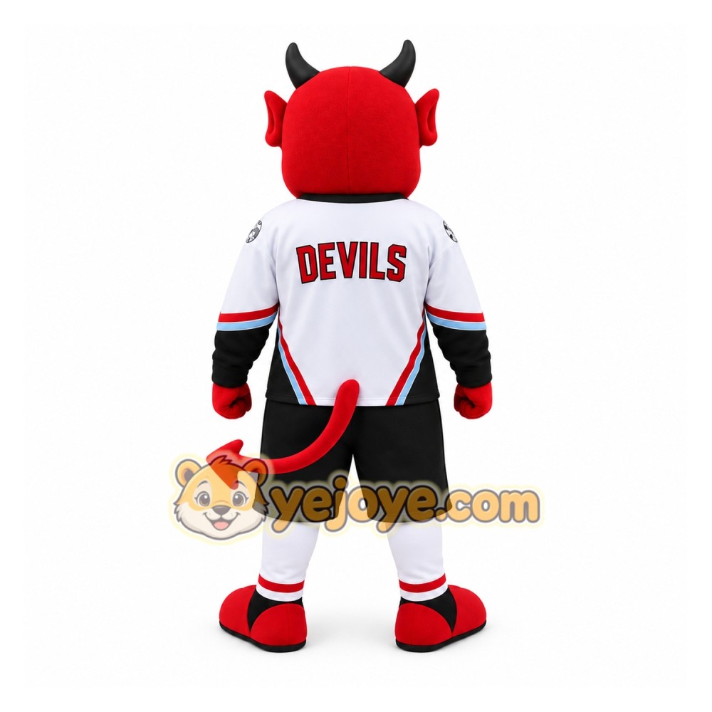 Red Black White Devil Mascot Costume
