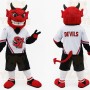 Red Black White Devil Mascot Costume