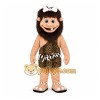 Brown Tan Leopard Caveman Mascot Costume