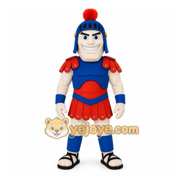 Blue Red Yellow Roman Soldier Mascot Costume
