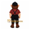 Red Black Lumberjack Mascot Costume