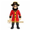 Red Black Bearded Pirate Mascot Costume Red Black Bearded Pirate Mascot Costume