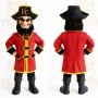 Red Black Bearded Pirate Mascot Costume