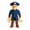 Navy Blue Brown Colonial Man Mascot Costume Navy Blue Brown Colonial Man Mascot Costume