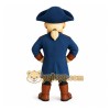 Navy Blue Brown Colonial Man Mascot Costume Navy Blue Brown Colonial Man Mascot Costume