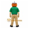 Green Khaki Construction Worker Mascot Costume Green Khaki Construction Worker Mascot Costume