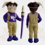 Purple Gold Colonial Gentleman Mascot Costume