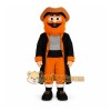 Orange Black Bearded Pirate Mascot Costume