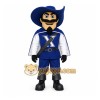 Navy Blue White Musketeer Mascot Costume Navy Blue White Musketeer Mascot Costume