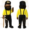 Yellow Black Bearded Beekeeper Mascot Costume