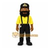 Yellow Black Bearded Beekeeper Mascot Costume Yellow Black Bearded Beekeeper Mascot Costume
