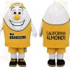 Yellow White Almond Nut Mascot Costume