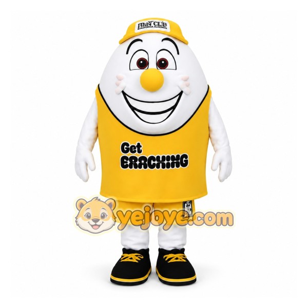 Yellow White Almond Nut Mascot Costume
