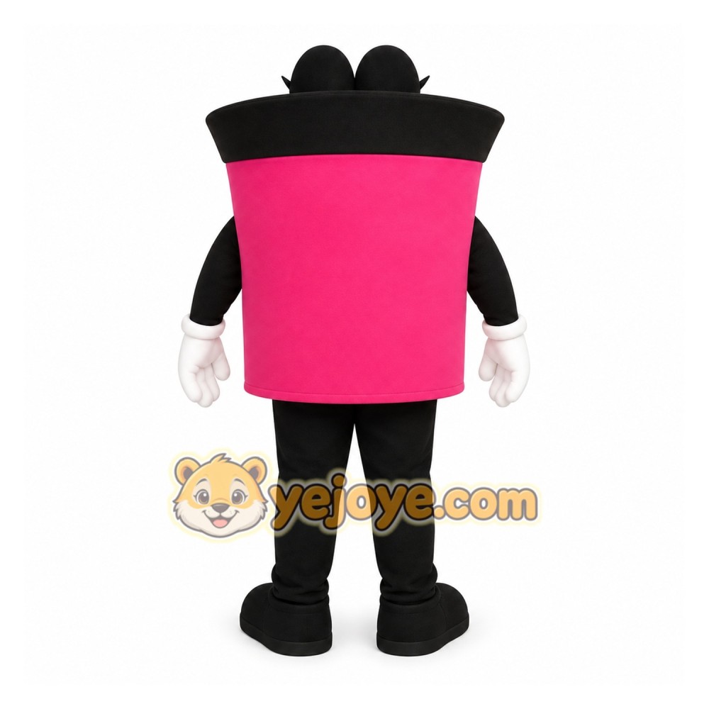Pink Black Ice Cup Mascot Costume Pink Black Ice Cup Mascot Costume