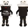 Black White Coffee Cup Mascot Costume