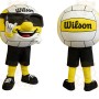Yellow White Sunglasses Volleyball Mascot Costume