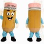 Yellow Pink Pencil Mascot Costume