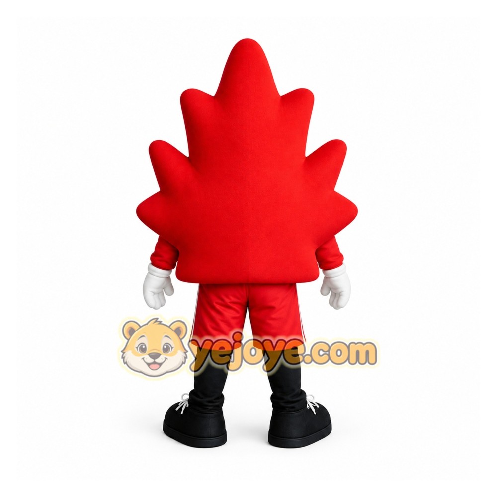 Red Maple Leaf Mascot Costume Red Maple Leaf Mascot Costume