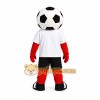 Black White Red Soccer Ball Mascot Costume