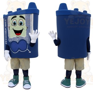 Blue White Medical Mesh Roll Mascot Costume