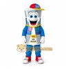 Blue White Newspaper Boy Mascot Costume Blue White Newspaper Boy Mascot Costume